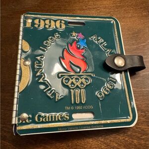 Vintage 96 Little Earth Green Olympic Torch Picture Album Multicolor Accents
